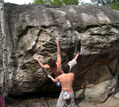 Christian Roum�goux in Jette l'�ponge (version haute) (Apremont) - serie of 2 pictures 