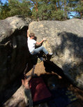 Christophe Maire in La Diagonale (Rocher d'Avon)