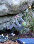 Elric Besnier in Cr�me Br�l�e debout (Rocher Br�l�) - serie of 5 pictures 