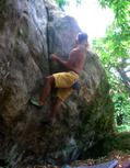 Franck Martinez in Le Chantre Mou (Rocher d'Avon Ouest)