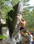 Fr�d�ric Buc in Le Cyclo-Tronc (Gorge aux Merisiers)