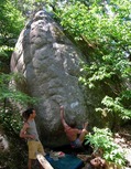 Fr�d�ric Buc in M�lusine � Gaz assis (Rocher d'Avon Ouest) - serie of 2 pictures 