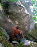 Fr�d�ric Buc in Le Saut du Lit (Rocher d'Avon Ouest)