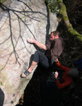 Fr�d�ric Buc in Le Temple d'Amon (Rocher d'Avon Ouest)
