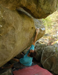 G�rald Coste in Punta Gaga (Rocher des Demoiselles)