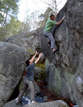 G�rald Coste in Quiproquo assis (Vallon de la Solitude)