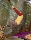 Hugues Destival in Napol�on assis (Rocher de la Reine)