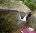 Jean-Christophe Guibout in Petit Coin Tranquille en retour-aller (Rocher du T�l�graphe) - serie of 23 pictures 