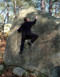 Julien Lefebvre in Le Pendu (Rocher d'Avon)