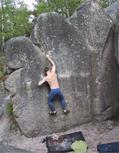 Guy Lopp� in Dalle du Dromadaire (Apremont)