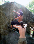 Marc Gary in Little Crack (Roche aux Sabots)