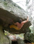 Marco Dunand in Dolmen du Divin (Rocher de Milly) - serie of 2 pictures 