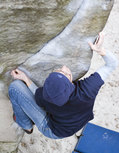 Mark Weber in L'Angle de la Pierre �t�e (Roche aux Sabots) - serie of 3 pictures 