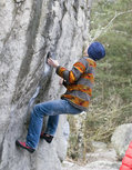 Mark Weber in D�vertissement (Roche aux Sabots) - serie of 3 pictures 