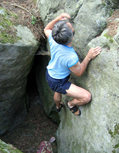 Pascal Fauch� in Cheval 2,3 (Rocher du Mont Morillon)