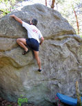 Pascal Fauch� in Cravache Folle (Rocher du Mont Morillon)