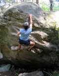 Pascal Fauch� in Sabot'age (Rocher du Mont Morillon)
