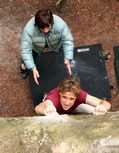 Paul Lahaye in Ongle Jo (Roche aux Sabots) - serie of 2 pictures 