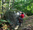 S�bastien Papillon in La Fissure Verte (Rocher d'Avon Ouest) - serie of 2 pictures 