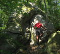 S�bastien Papillon in La Dalle sans le Di�dre (Rocher d'Avon Ouest) - serie of 3 pictures 