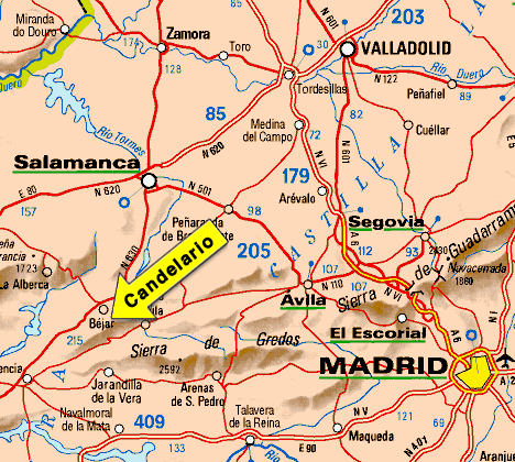  [ Candelario kaart ] 