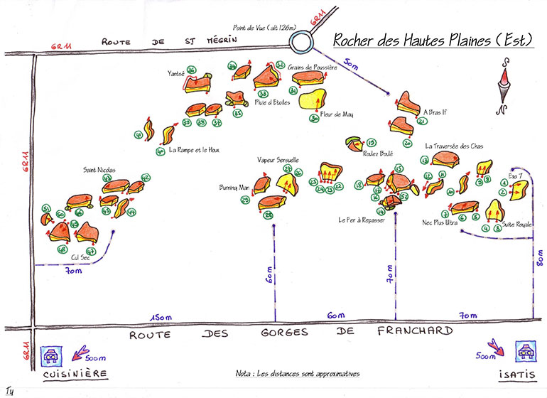  [ Topo Rocher des Hautes Plaines (Est) by Thierry Guéguen ] 