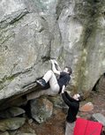 Yanof Kispredilov in Le Surplomb (Rocher d'Avon) - serie of 3 pictures 